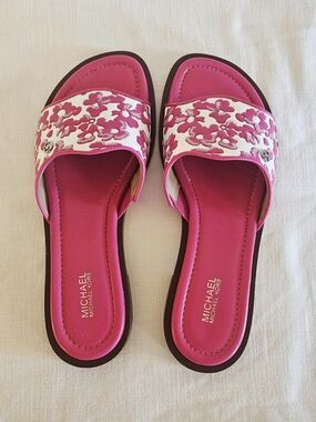 Michael Kors Women's Pink Slide Sandals